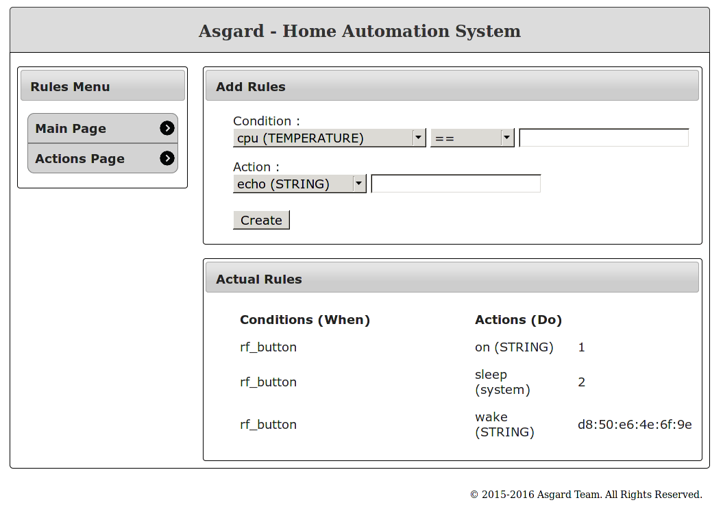 Asgard automation system rules page