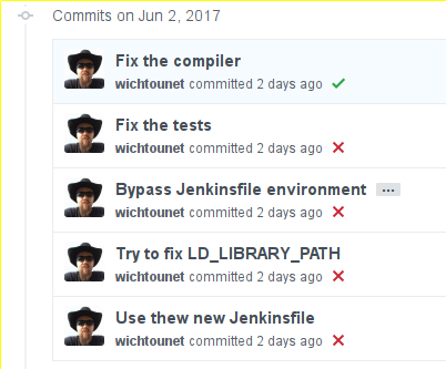 Jenkins marking commits in Github