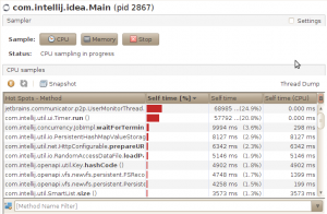 VisualVM 1.3 CPU Sampling